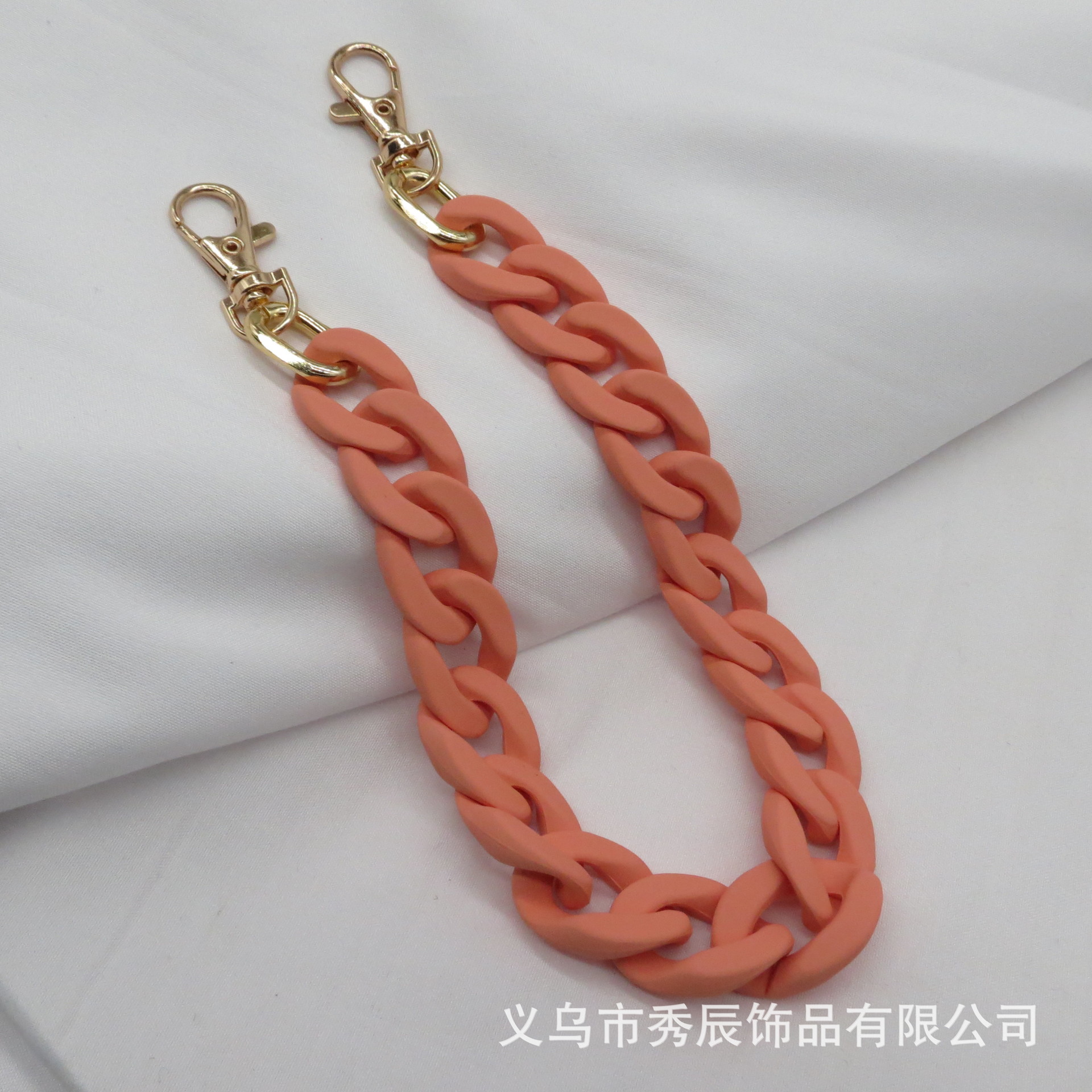 Origin Supply Acrylic Feel Enamelling Chain Decoration Rubber Tote Chain Luggage Accessories