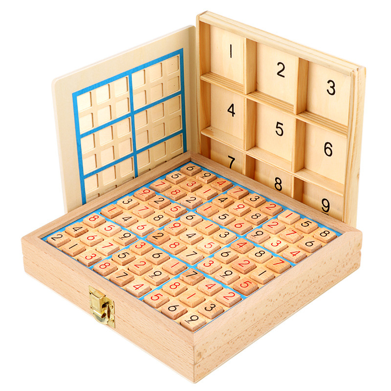 木制数独九宫格游戏棋 小学生逻辑思维儿童益智桌游玩具棋盘带题