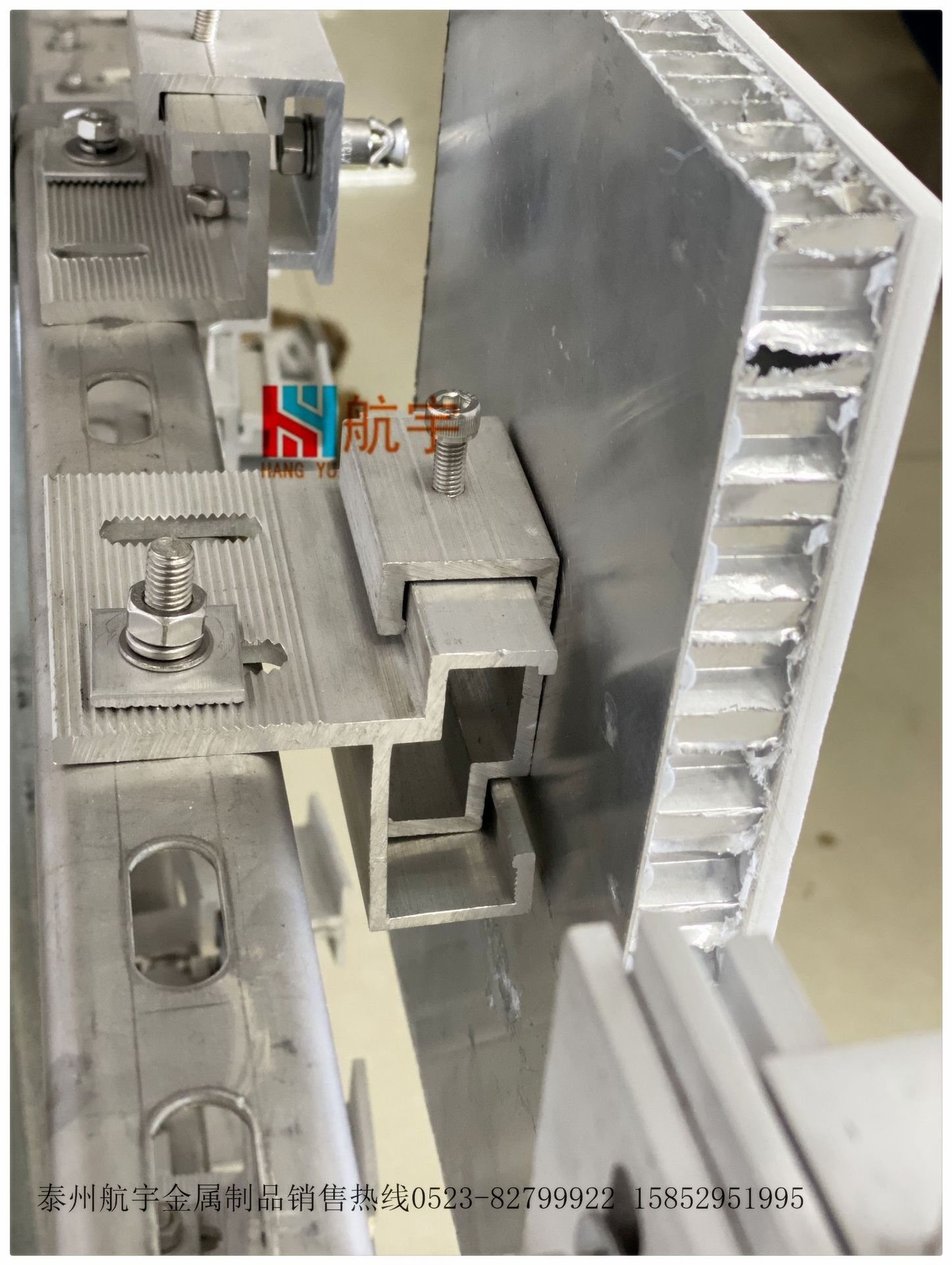 出口石材幕墙预埋母铝合金挂件 陶土板挂件