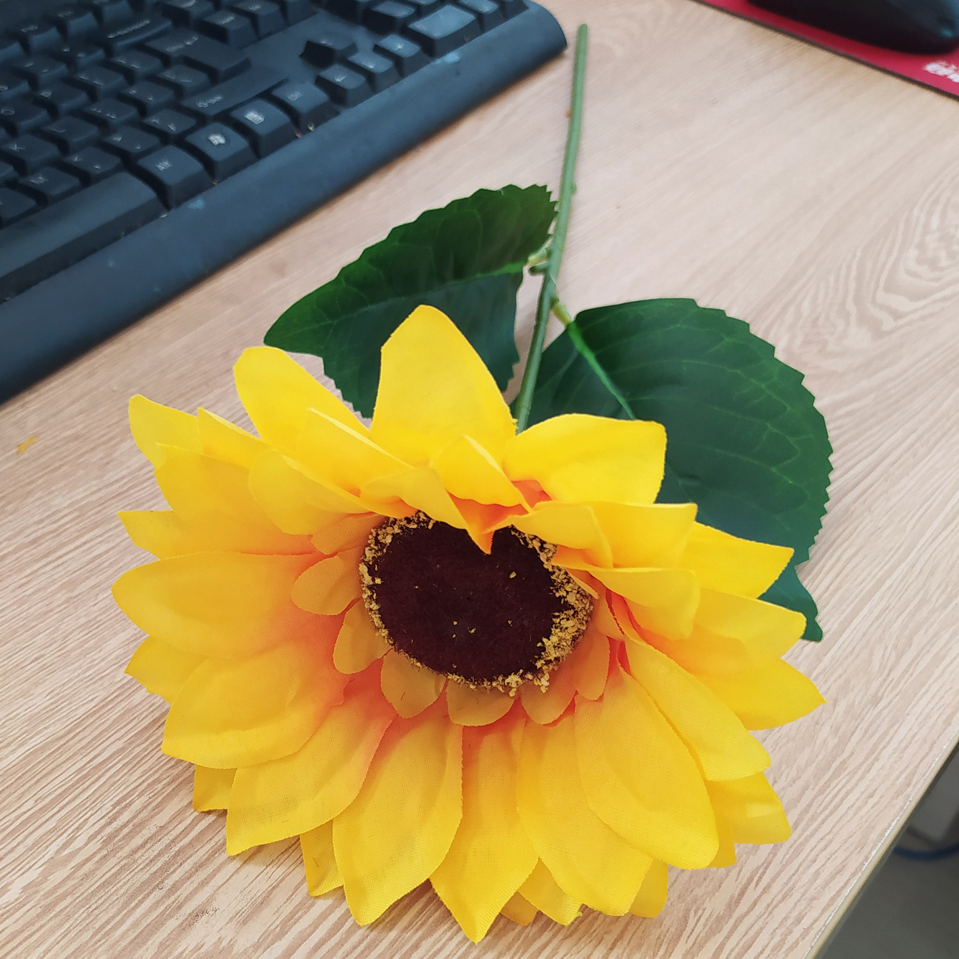 单支向日葵仿真向日葵 单支太阳花假花纯手工道具婚庆户外软装图