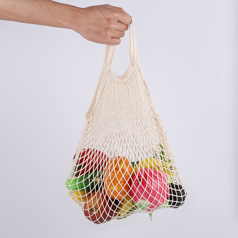 定制ins多色棉网袋 水果蔬菜网袋手提渔网袋