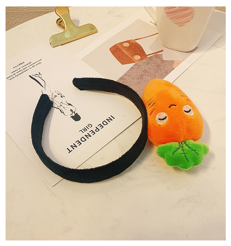可爱胡萝卜发箍卡通头饰卖萌拍照直播发卡搞怪韩国网红个性头箍
