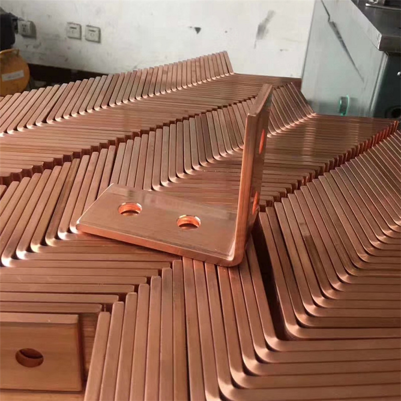 加工铜排折弯打孔圆孔矩形孔表面镀锡镀锌tmy550mmt2纯铜母排