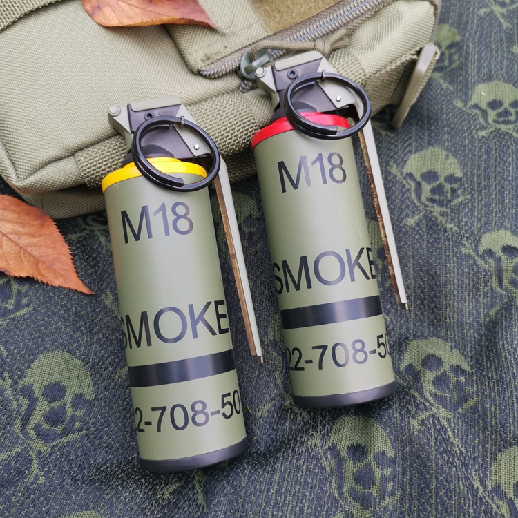 大号金属发烧级军事收藏m84震撼烟雾战术手雷模型充气