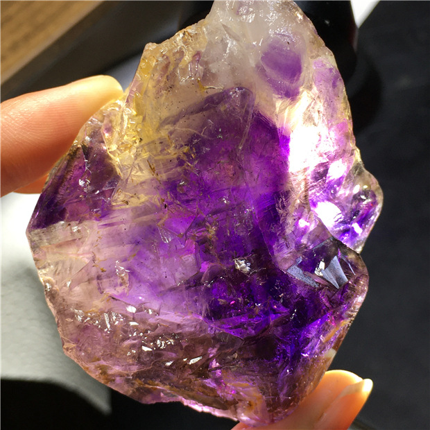 紫水晶原石骸骨骨干发晶矿石超七能量疗愈石标本石