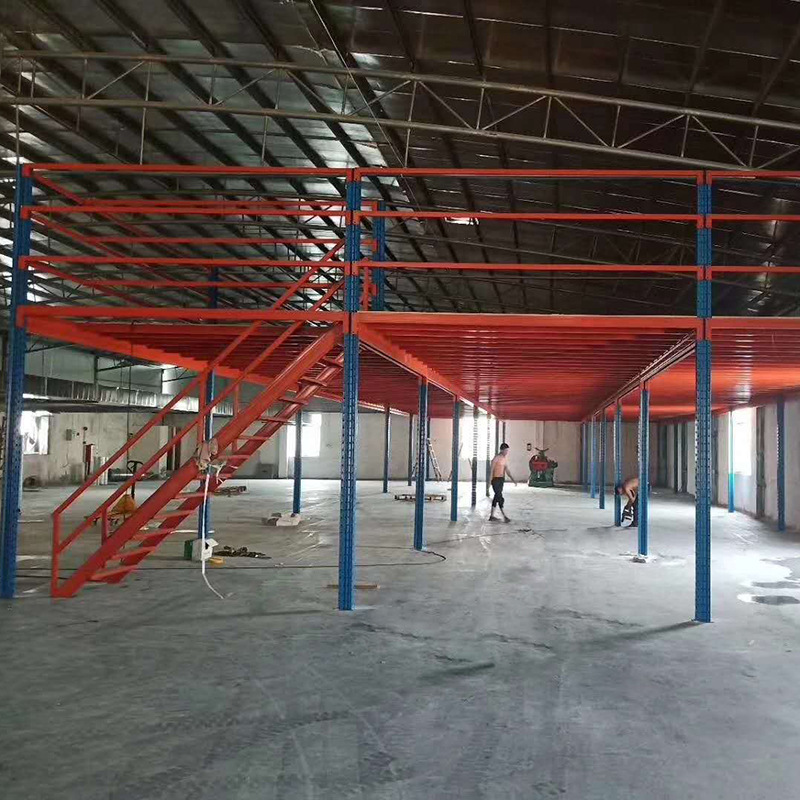 定制搭建钢构仓库室内二层仓储厂房家用可拆卸重型阁楼平台式货架