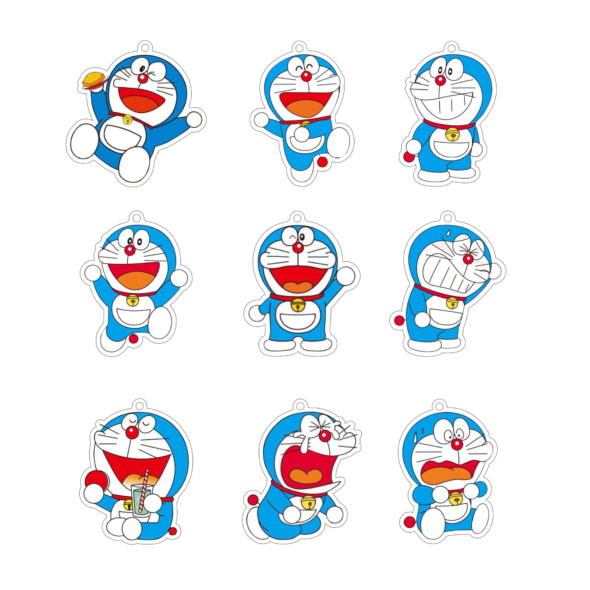 哆啦a梦 叮当猫蓝胖子亚克力钥匙扣可爱创意挂件饰件厂家直销批发