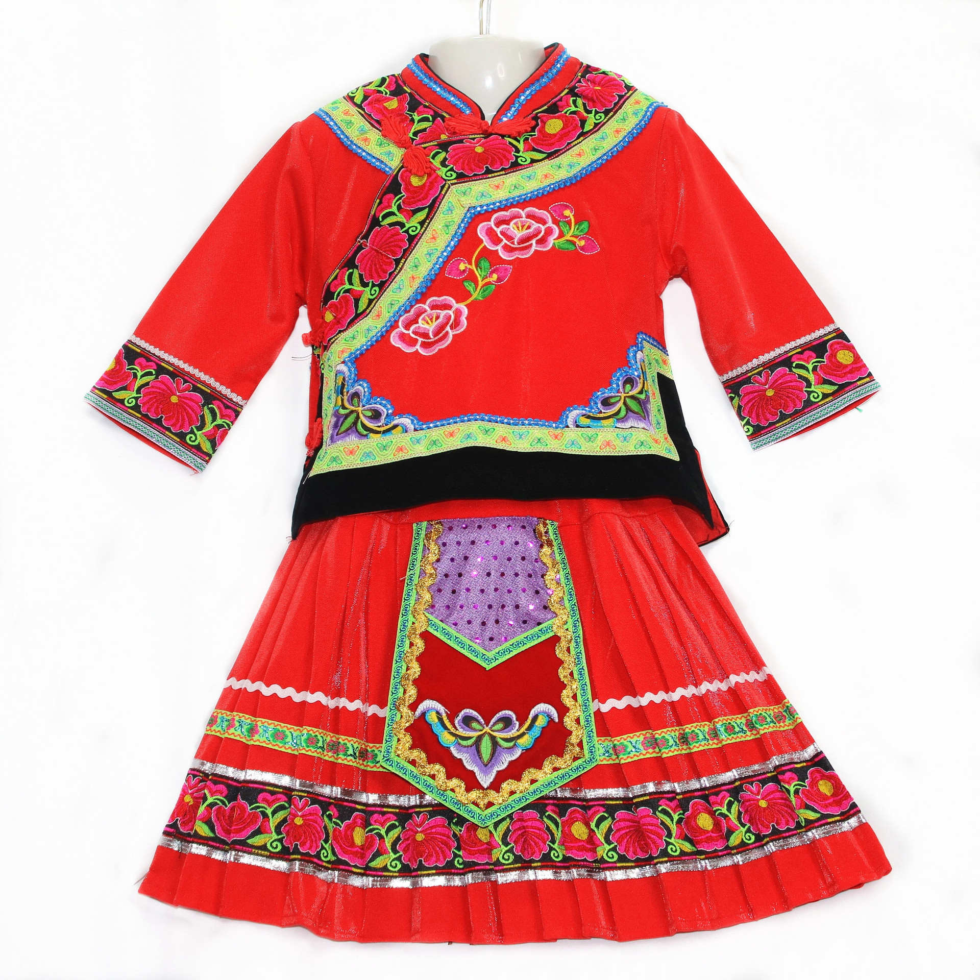 商品描述适合身高l,xl,xxl,xxxl颜色红色,玫红款式其他民族服装厚薄