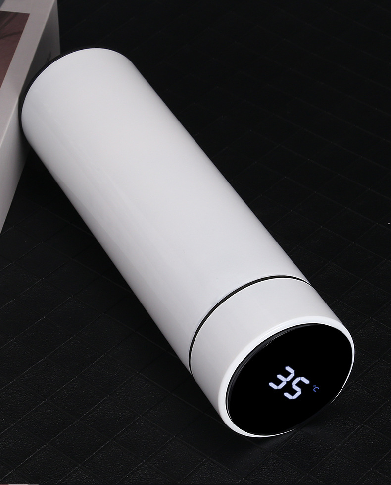 厂家直销智能保温杯 触摸显示温度不锈钢水杯 商务办公直身杯批发