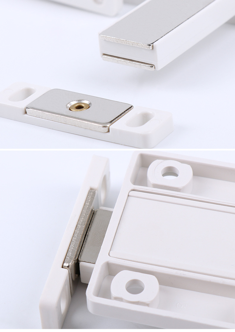 免拉手柜门按弹器 衣柜门铝合金金属反弹器银色柜橱吸自弹器 批发