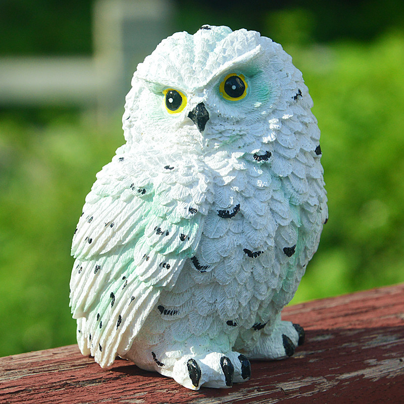 猫头鹰摆件 盆景装饰品 花园小品雕塑树脂工艺品鸟类模型跨境货源