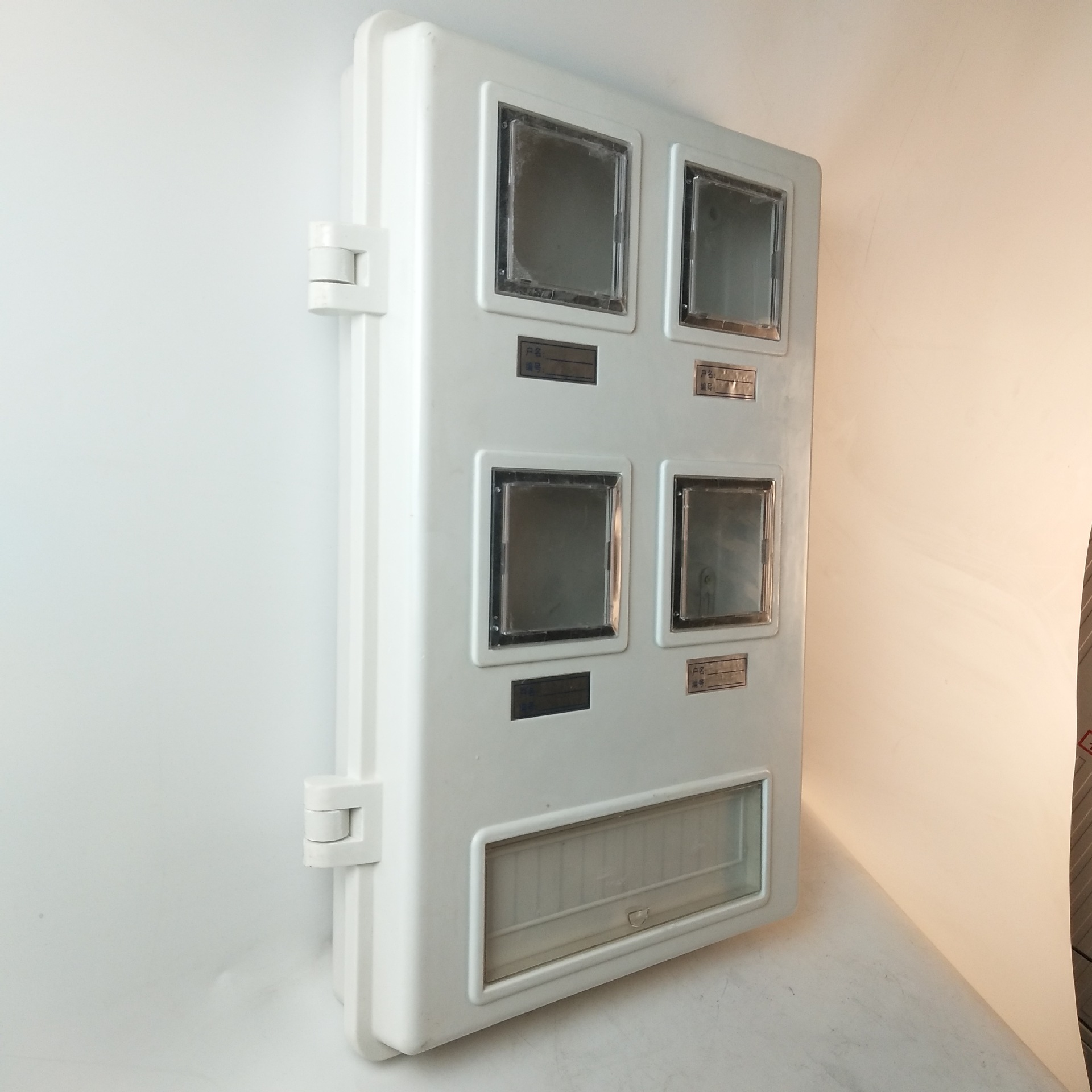 玻璃钢单相2位电表箱带开关盒2户电子式配电箱塑钢机械式电度表箱