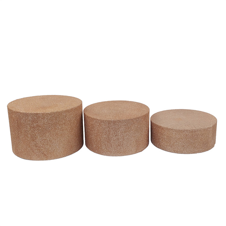 头模底座 模特头摆放白色圆形底座 假发支架底座摆台道具陈列底托