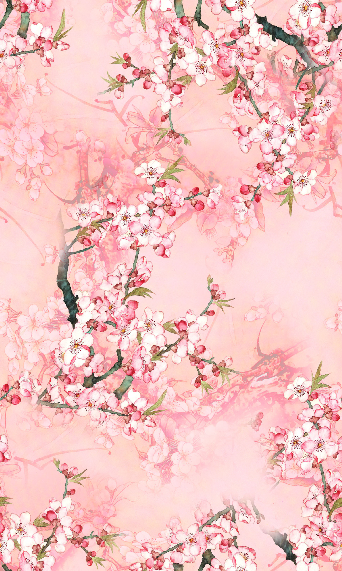 雪纺佐织麻水晶麻自定义底布颜色大小尺古风桃花数码印花布料