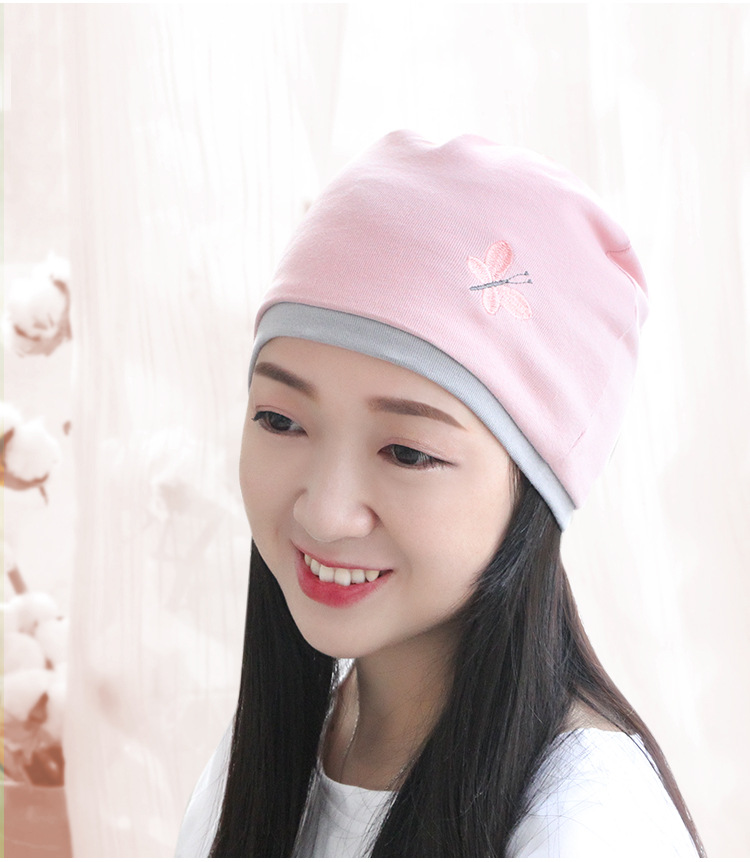 新款产后月子帽孕妇产妇帽防风防寒纯棉时尚秋冬孕妇帽厂家