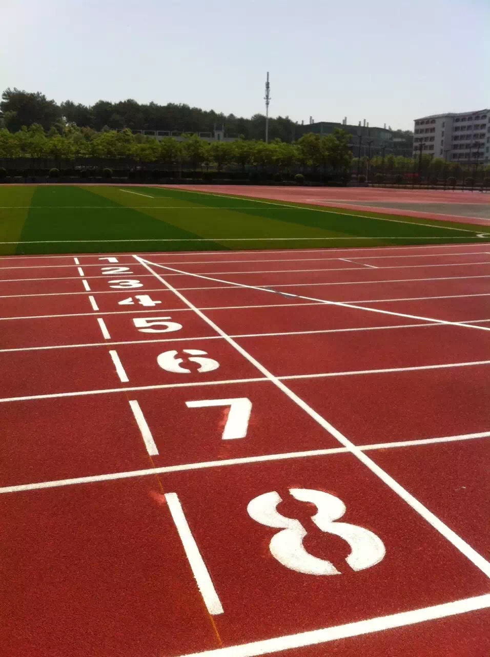 混合型塑胶跑道公园学校塑胶跑道体育跑道施工塑胶跑道材料