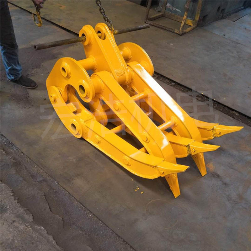 挖掘机抓木器小型挖机爪子360度旋转机械夹木机抓石器