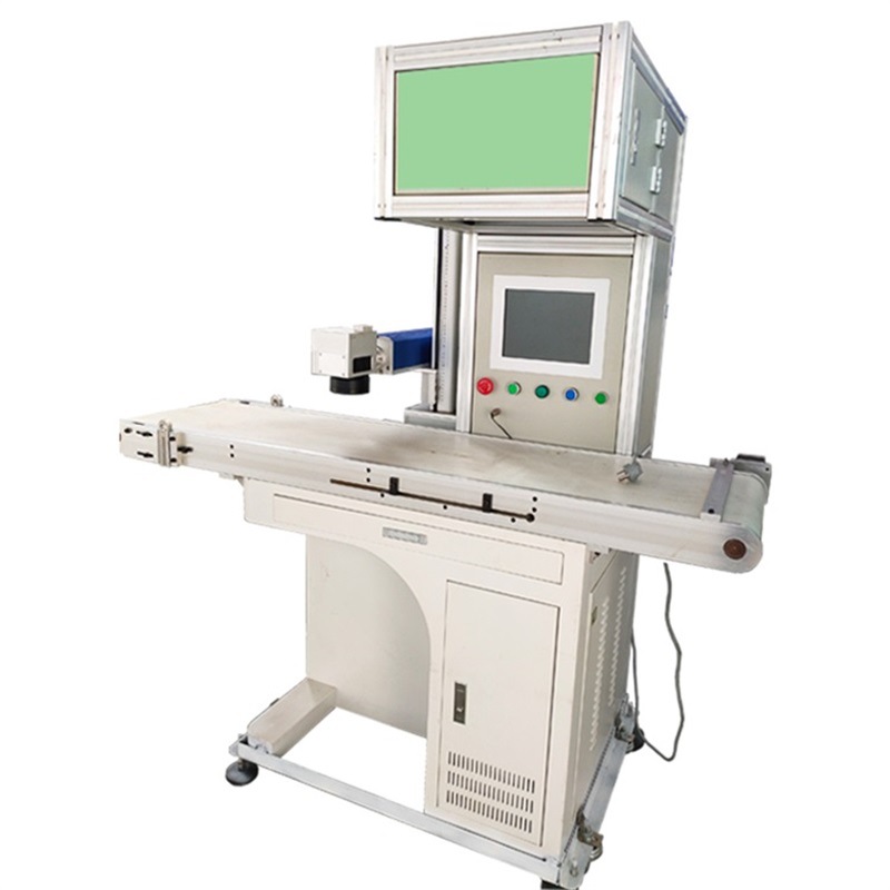 大幅面镭射激光打标机 圆面打码台式金属雕刻 激光打码机空调制冷