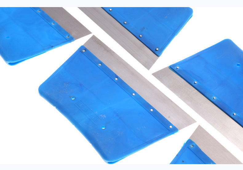 加工定制 装修用蓝色刮板 不锈钢刮板 双面夹腻子刮板