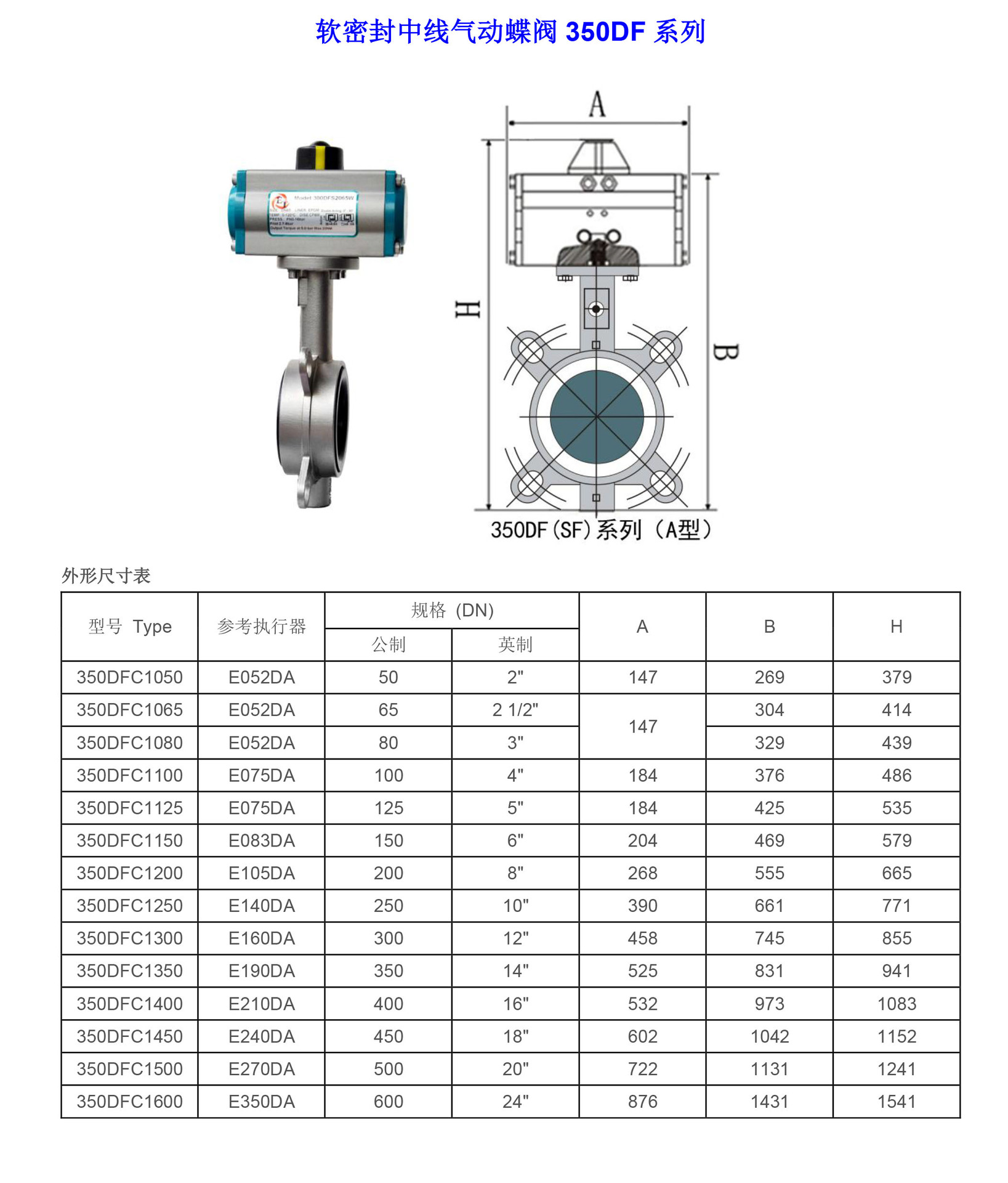 et蝶阀软密封中线气动蝶阀350df系列气动蝶阀软密封蝶阀