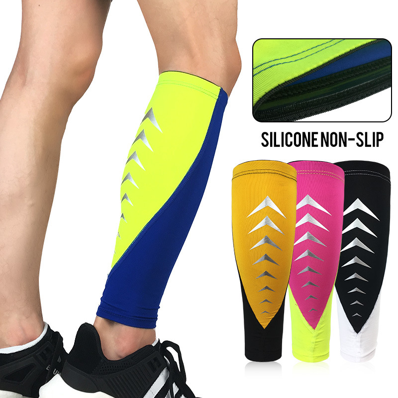 运动护小腿套透气压力缩护膝裤袜子户外足球篮球跑步骑行登山护具