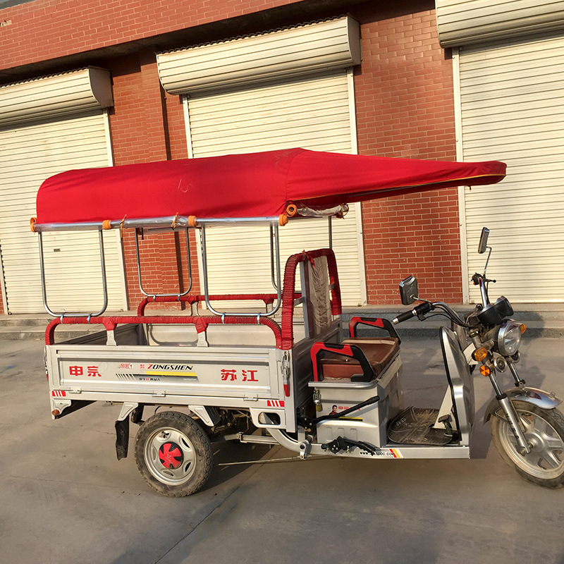电动三轮车车棚遮阳棚挡雨棚圆管折叠全封闭三轮车棚透明快递车篷