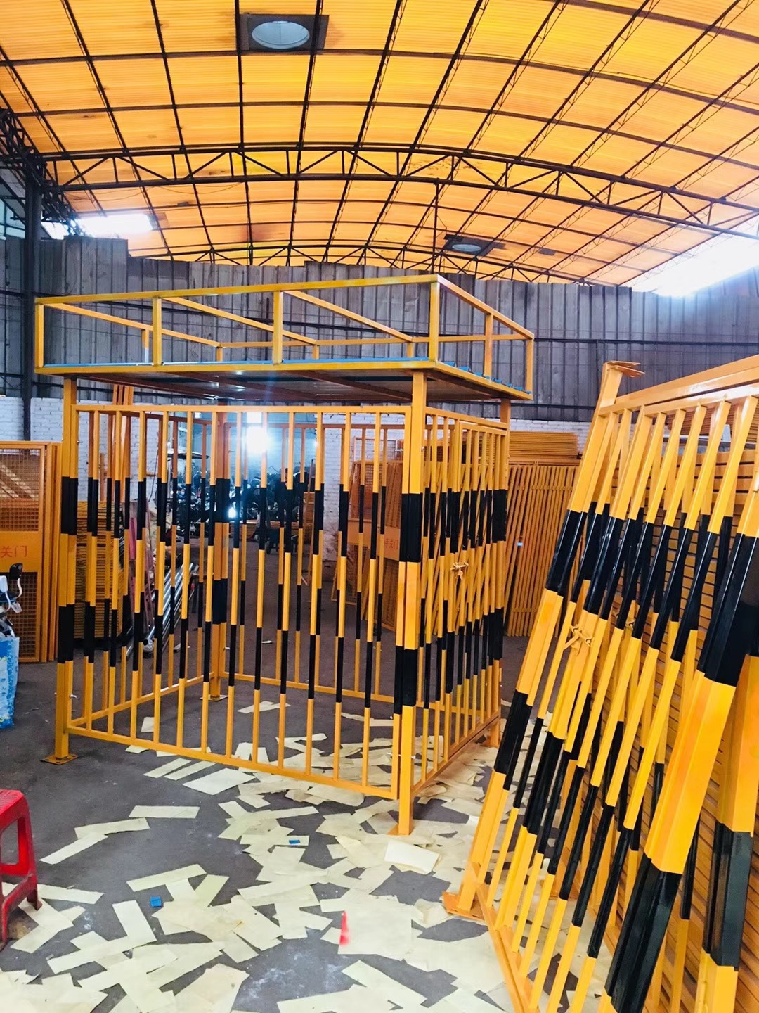 建筑工地定型化一二级配电箱防护棚可拆镀锌管电力设备防护栏