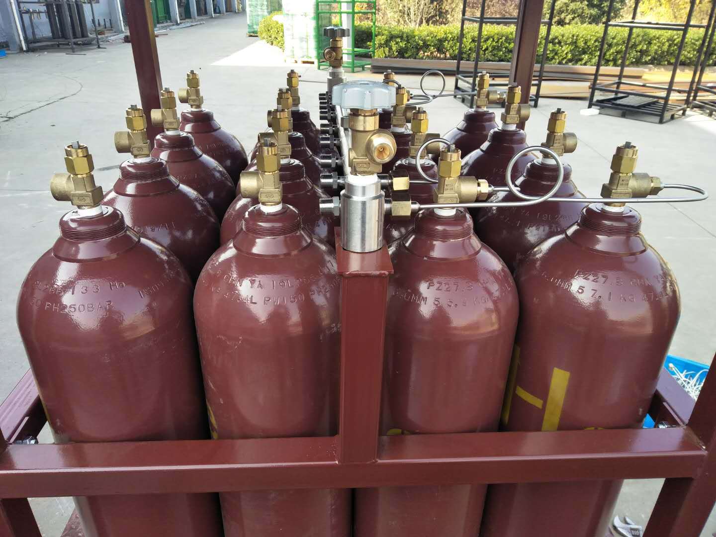 厂家直供24瓶组卧式cng/天然气钢瓶集装格 气瓶集装格 质量保障