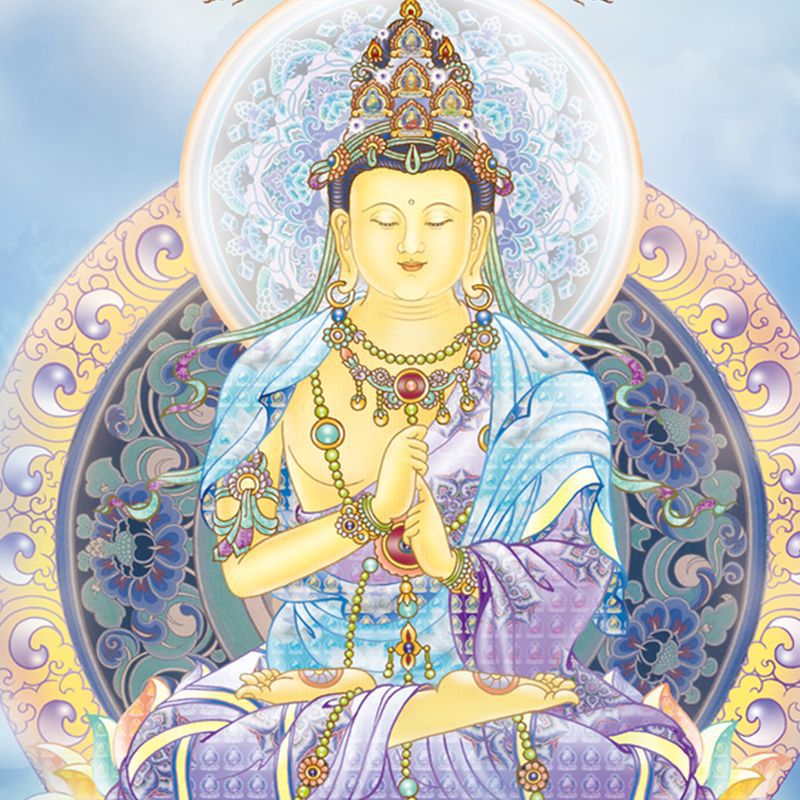 大日如来佛像挂画毗卢遮那佛画像佛堂寺庙结缘供奉家用丝绸卷轴画