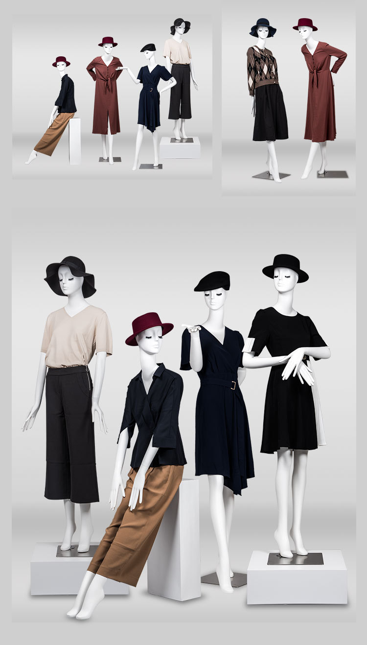 服装店模特道具女全身陈列橱窗仿真假人台体型坐模特道具展示架