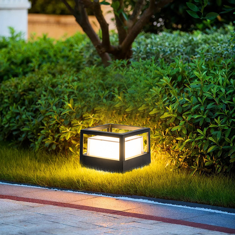 Factory Direct Sales Outdoor Lawn Lamp LED Die-Cast Aluminum Modern Simple Garden Villa Garden Lamp Outdoor Pillar Lamp