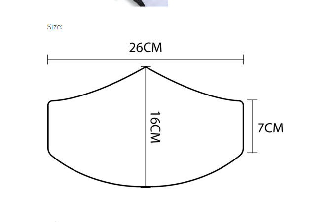 弧度口罩裁剪图及尺寸图片
