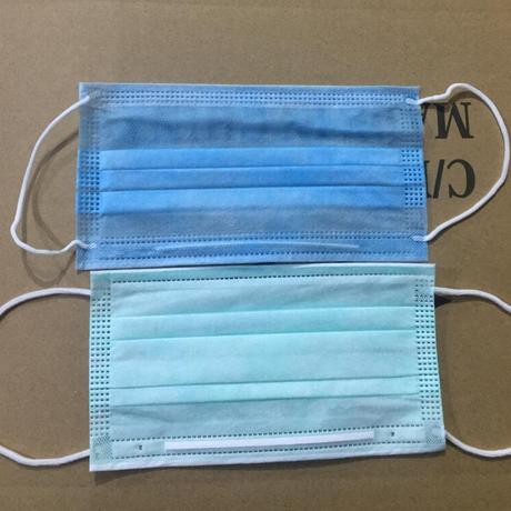 【阿里巴巴1688网】 蓝色 绿色 三层 防尘 防水 一次性口罩 现货