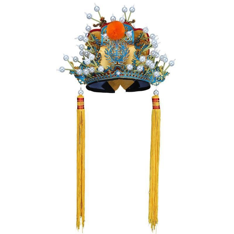 京剧戏曲九龙冠王爷八贤王皇帝帽软王帽帝王盔帽头盔古装帽