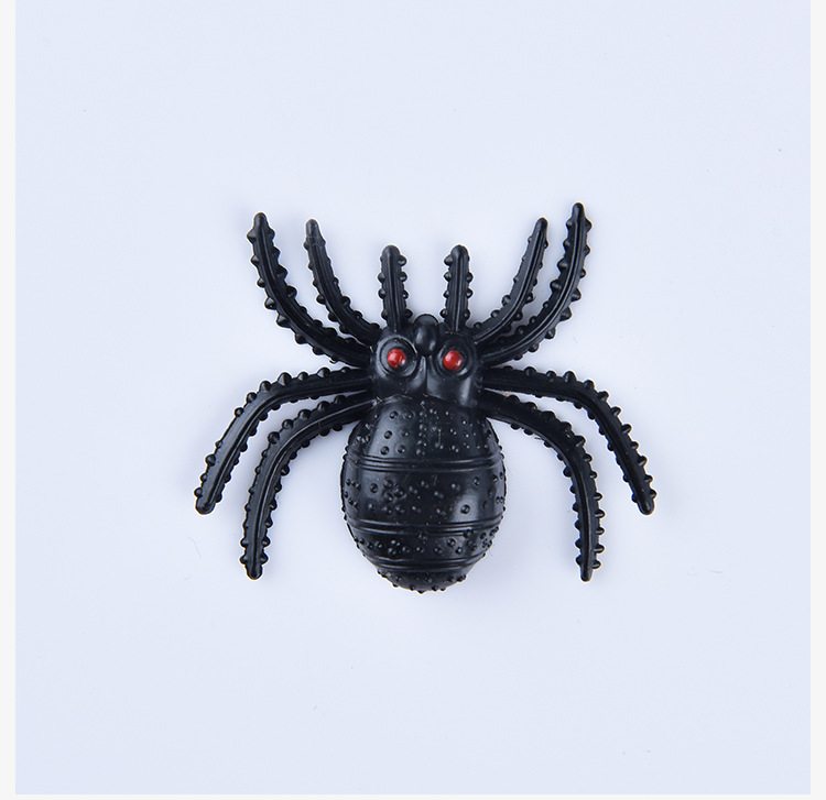 外贸出口万圣节整蛊道具仿真蜘蛛 新奇特吓人玩具红眼蜘蛛模型