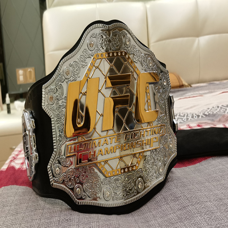 cuf比赛冠军金腰带双色电镀金腰带pu合金活动金腰带厂家