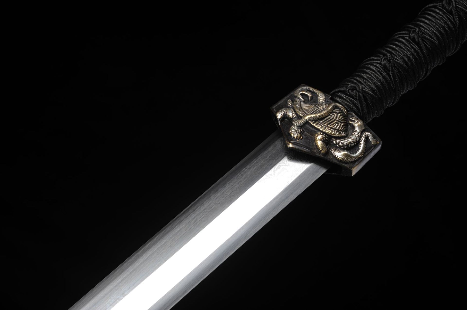 龙泉刀剑花纹钢烧刃一体宝剑手工锻打春秋汉剑八面剑冷兵器未开刃