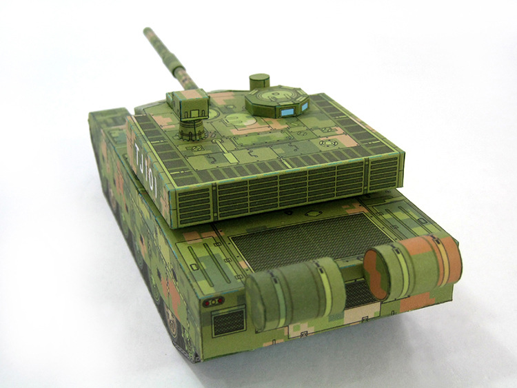 1:50中国99 96 59主战坦克战车 精装版 3d立体纸模型 diy手工摆件