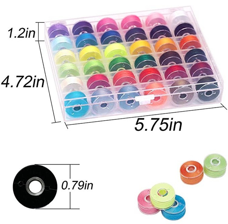 25 Pieces Transparent Sewing Spool Set Iron Bobbin 36 Bobbin Needle Scissors Measuring Tape Sewing Needle Amazon