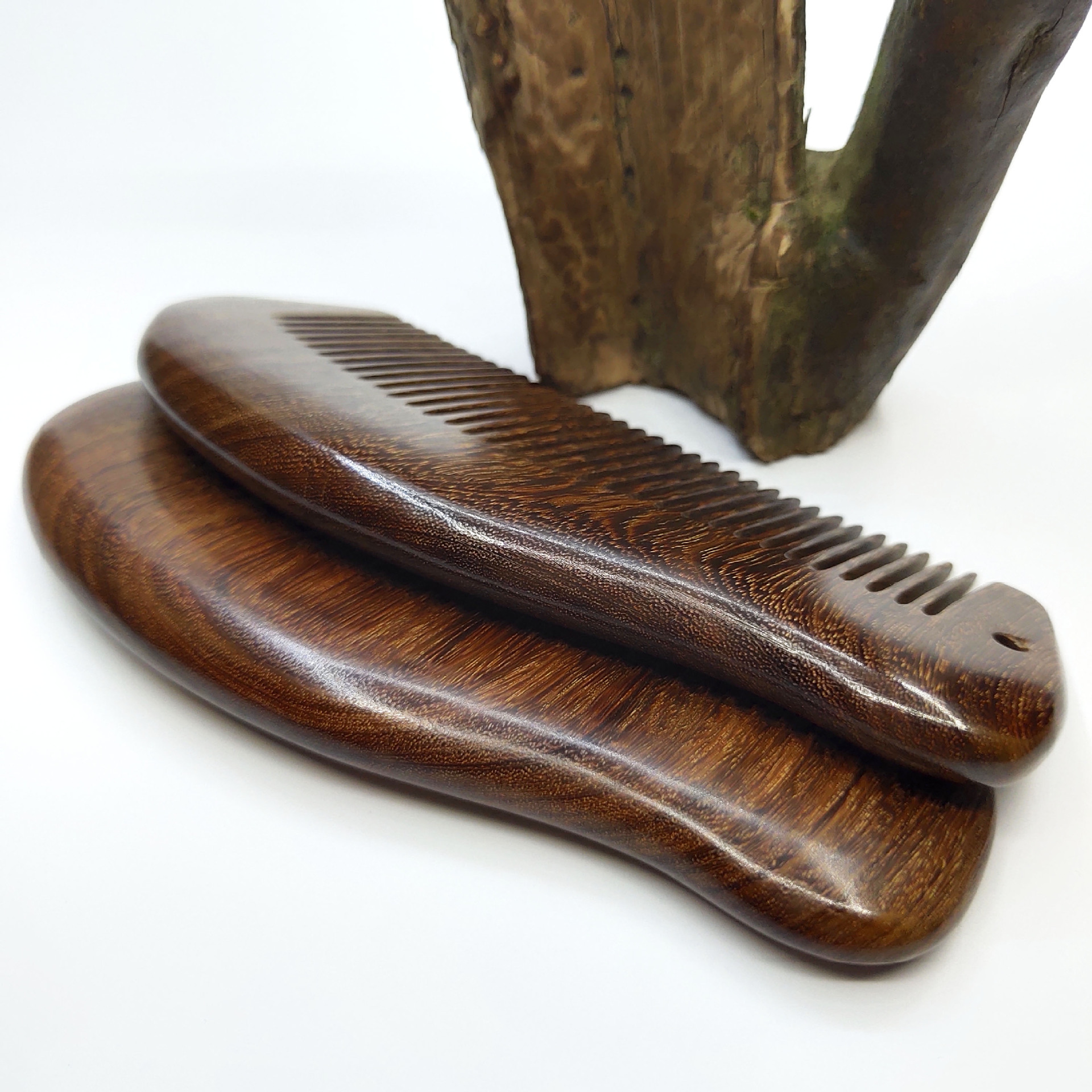 精艺黑金檀木梳凤凰形木梳子 厂家直销可来样定制刻花及logo