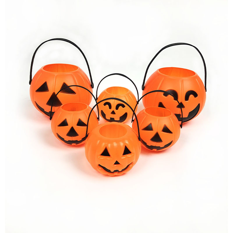 In Stock Wholesale Halloween Activity Children's Gift Pumpkin Jar Portable Candy Bucket Mini Pumpkin Bucket Pumpkin Lamp