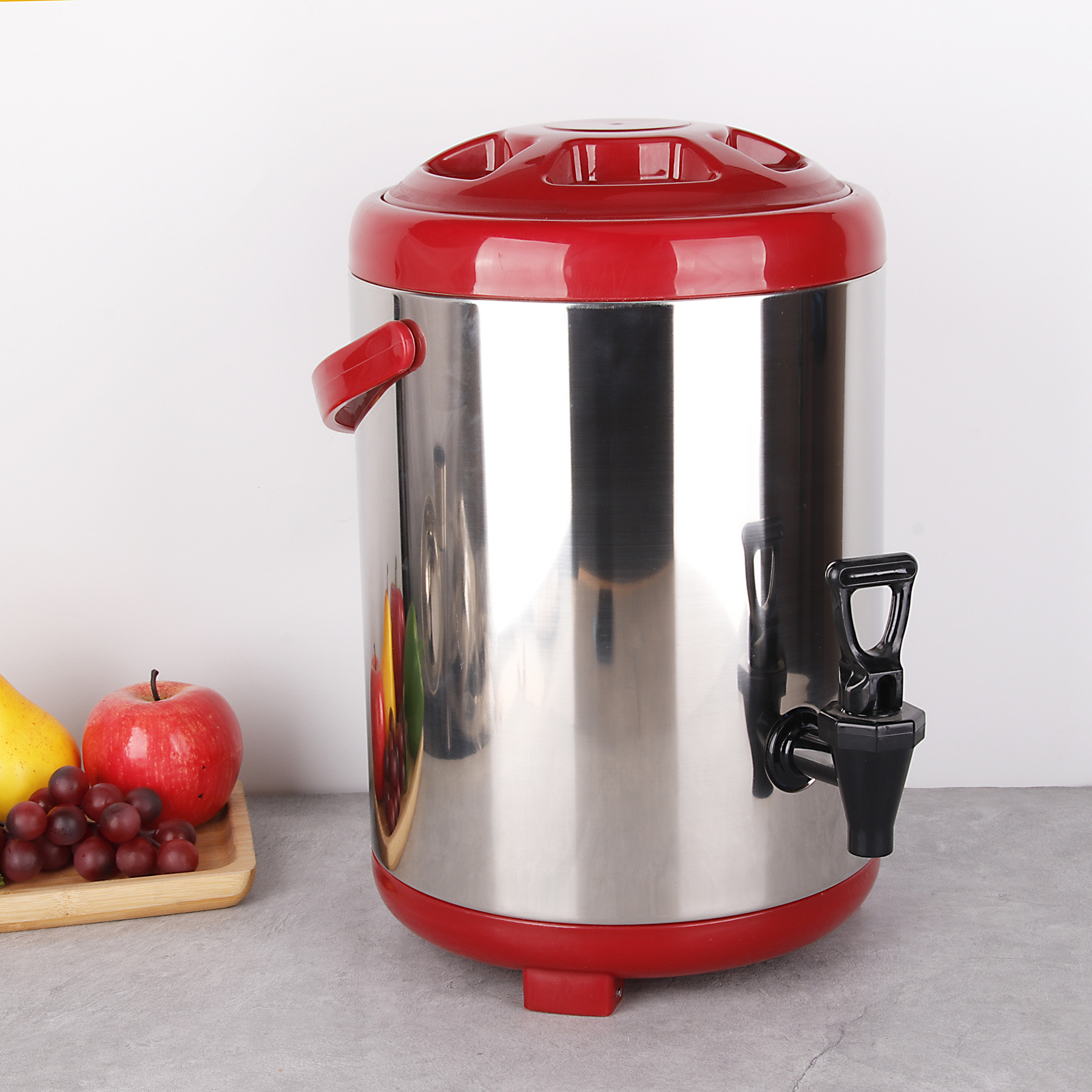 厂家批发商用不锈钢奶茶桶 保温家用双层奶茶保温桶豆浆桶早餐桶