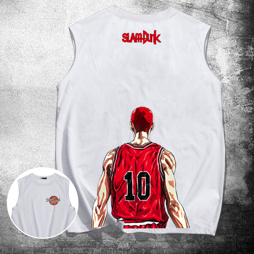 宽肩背心男女夏季薄款纯棉打底衫灌篮高手樱木花道流川枫篮球衣服