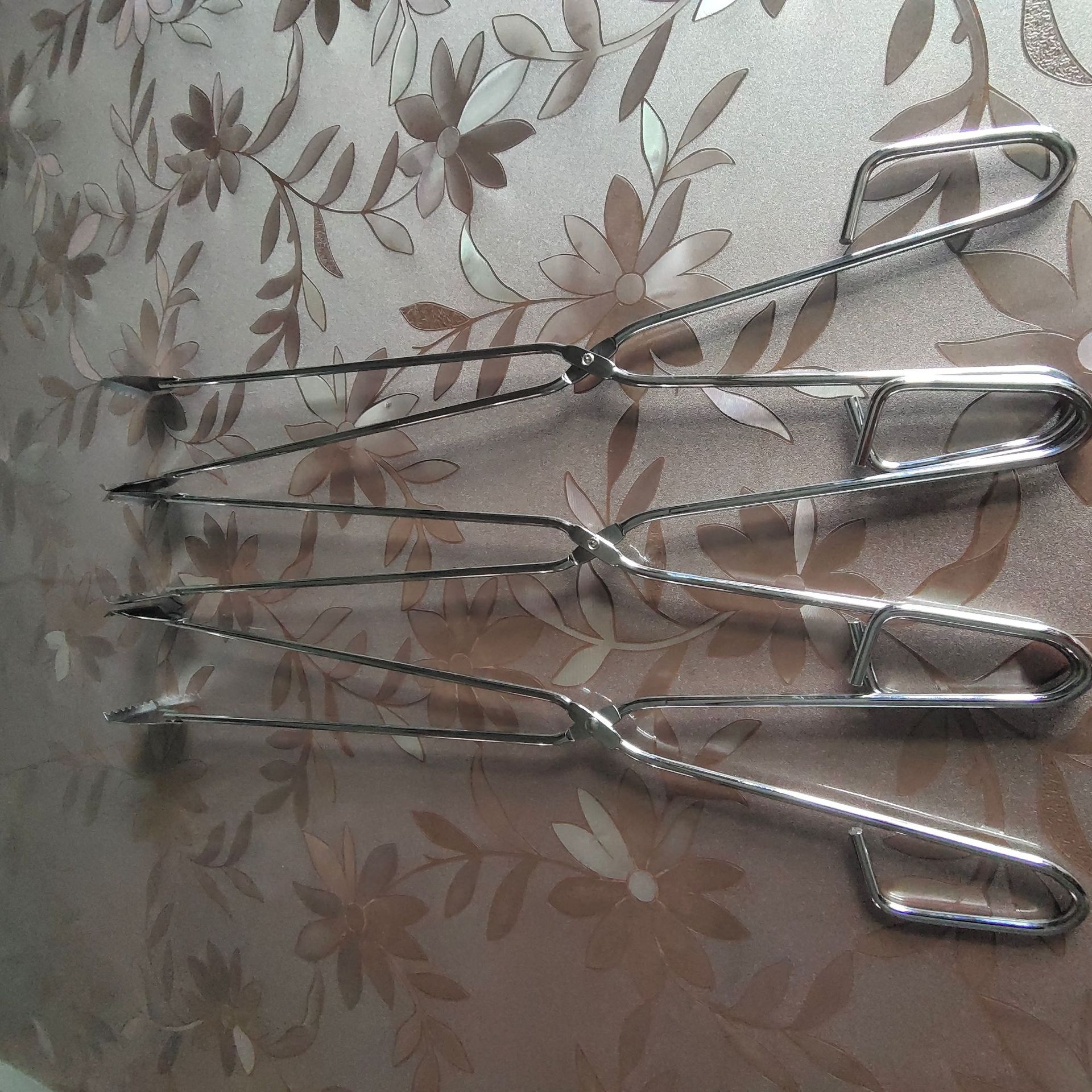 55cm大号加长食品夹多功能厨房取物夹银色烧烤夹炭夹烧烤工具