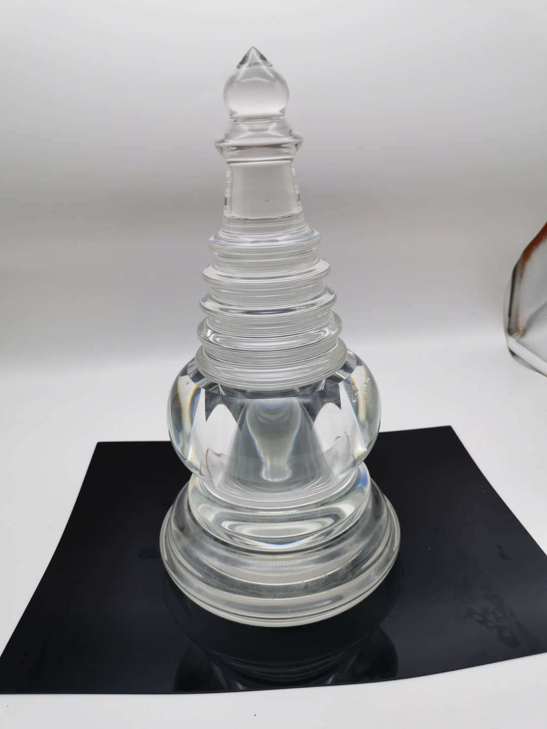 白水晶熔炼舍利塔定制佛教用品收藏舍利子水晶塔宝瓶法器厂家批发