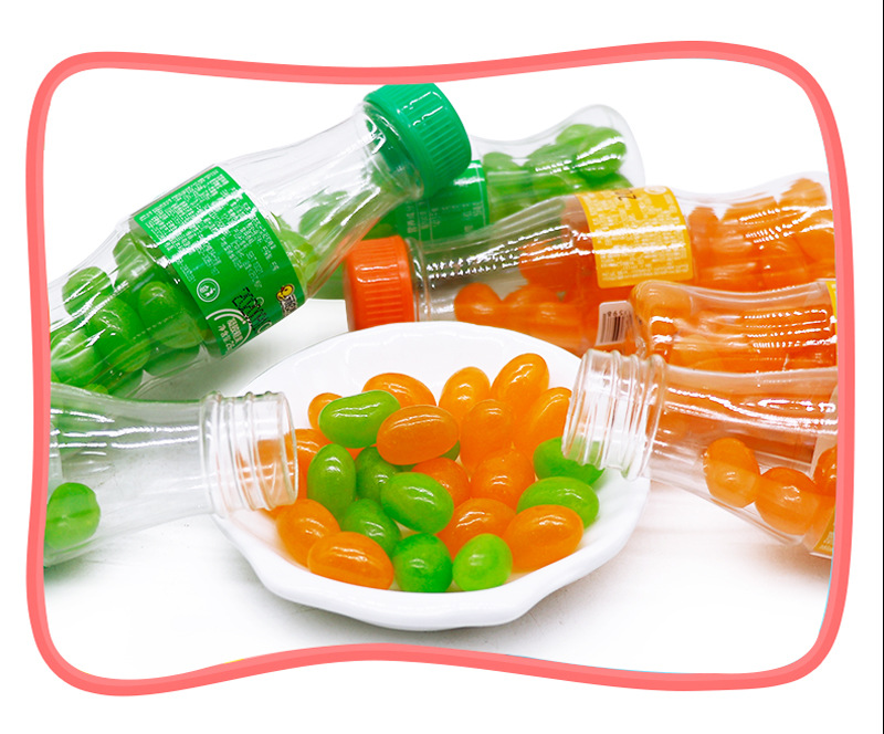 顽皮鸭雪碧味芬达味软糖汽水瓶糖果儿童创意瓶糖果零食26g/瓶