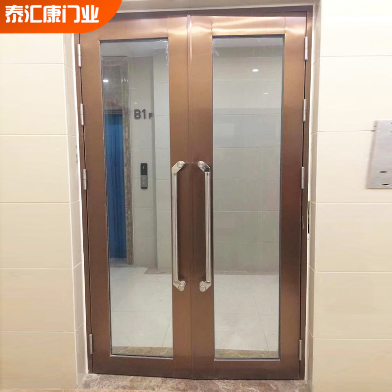 304不锈钢玻璃门甲乙丙级玻璃门楼梯走廊钢化玻璃防火门