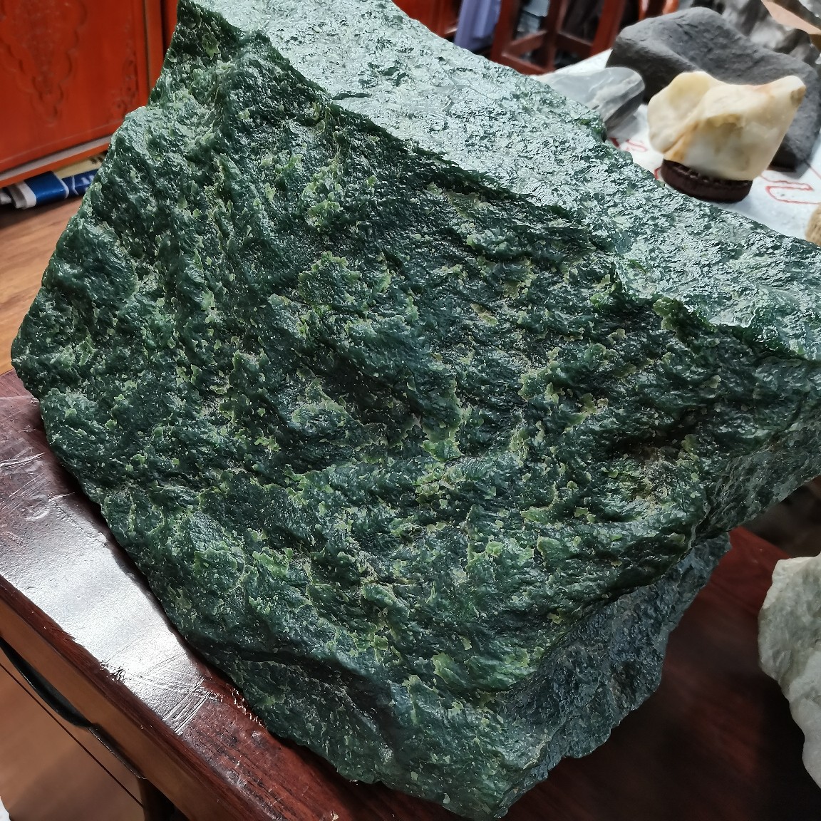 和田玉碧玉原料俄料老坑原石手镯工艺品料好碧玉镯子料厂家批发