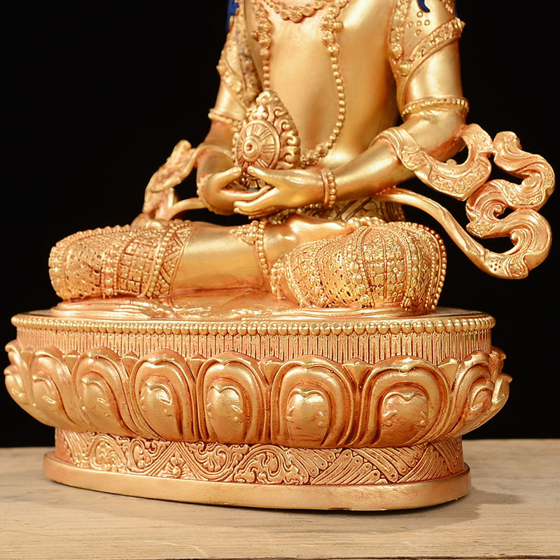 佛缘汇 大日如来佛像7寸铜全鎏金藏传佛教密宗居家佛堂供佛摆件