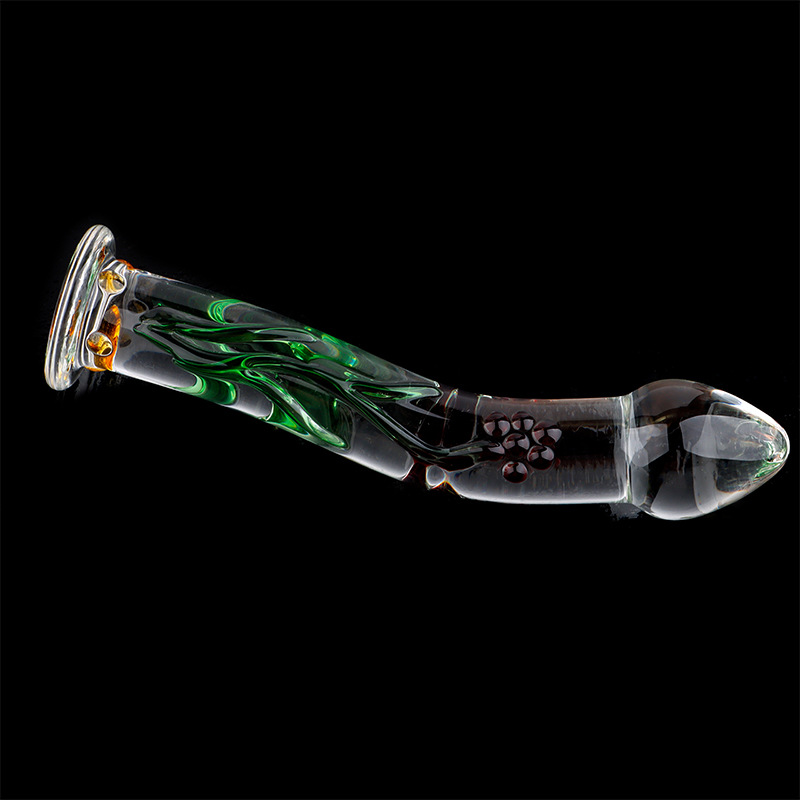多彩水晶阳具情趣肛门扩张器水晶自慰棒按摩棒仙女用玻璃后庭肛塞